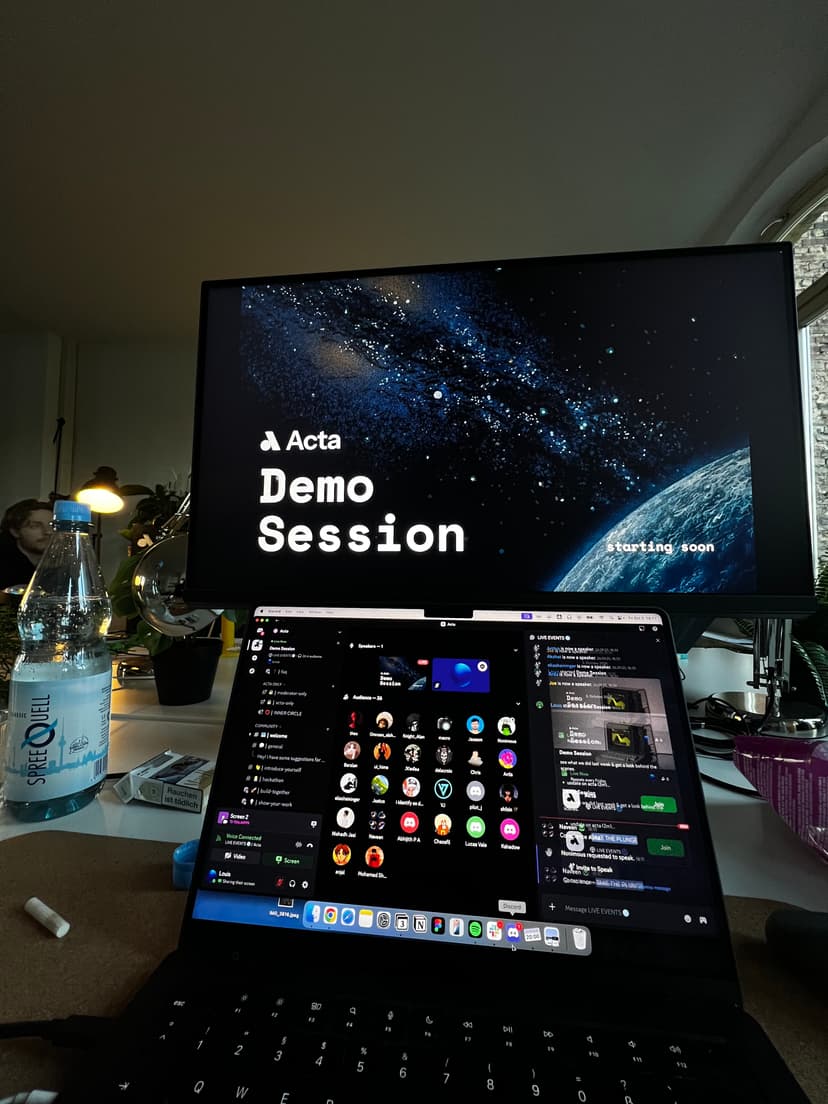 Acta Demo Session — late night work